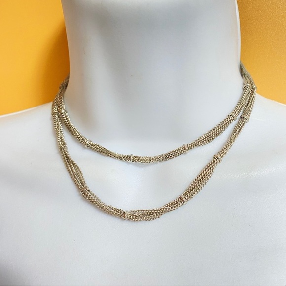 Vintage Silvertone Chain Necklace - Picture 1 of 8